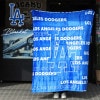 ドジャース ブランケット 毛布 ブルー ホワイト MLB dodgers LA LOS ANGELES ロサンゼルス ロゴ おしゃれ ストリート フリース 紺 シングル ひざ掛け 膝掛け 寝具 メジャ