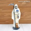 サンタムエルテ オブジェ ホワイト サイズ 約30cm インテリア St.Muerte サンタ・ムエルテ 置物 飾り 装飾 人形 メキシコ民芸 雑貨 骸骨 スカル 白 MEXICOメキシカン グッズ 