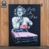 DGA アートパネル Pretty In Pink ブラック 1959 キャデラック キャンバス 壁飾り 壁掛け 装飾 アートボード アート ファブリックパネル Lowrider ローライダー チカー