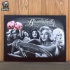 DGA アートパネル SMILE NOW ブラック キャンバス 壁飾り 壁掛け 装飾 飾り 花 フラワー アート ファブリックパネル Lowrider ローライダー チカーノ チカーノファッション チ