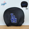 ドジャース ヘッドレストカバー 2個セット ペア ロゴ 刺繍 MLB dodgers LA LOS ANGELES ロサンゼルス カーアクセサリー 車内 インテリア 車用品 ブラック 黒 メッシュ メ