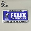 フィリックス シボレー ナンバーフレーム プレート付き ブルー USサイズ ライセンスフレーム ナンバープレート ライセンスプレート FELIX CHEVROLET インパラ カプリス インテリア キ
