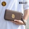 サンディエゴ パドレス ラウンドファスナー 長財布 ブラウン SD San Diego Padres ウォレット 財布 メンズ レディース MLB メジャーリーグ ベースボール 野球 公式ライセンス商