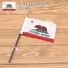 カリフォルニア 州旗 吸盤付 ミニフラッグ 黒棒 CALIFORNIA FLAG 旗 ディスプレイ 屋内 屋外 ガレージ 装飾 飾り カリフォルニア州 AMERICA 西海岸 REPUBLIC BEA