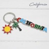 メタルキーホルダー カリフォルニア キーチェーン キーリング キーチャーム キーホルダー CALIFORNIA 車のカギ 鍵 アメリカ 雑貨|メタルキーホルダー|キーホルダー