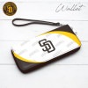 サンディエゴ パドレス ラウンドファスナー 財布 ウォレット 長財布 MLB San Diego Padres SD ロゴ メジャーリーグ ベースボール 野球 公式ライセンス アメリカ 雑貨|スポーツ