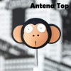 アンテナトップ モンキー ブラック ブラウン アンテナトッパー アンテナボール 黒 サル 猿 monkey アンテナ アメリカ 雑貨 インテリア 自動車 自転車 カー用品|アンテナトップ|CAR AC