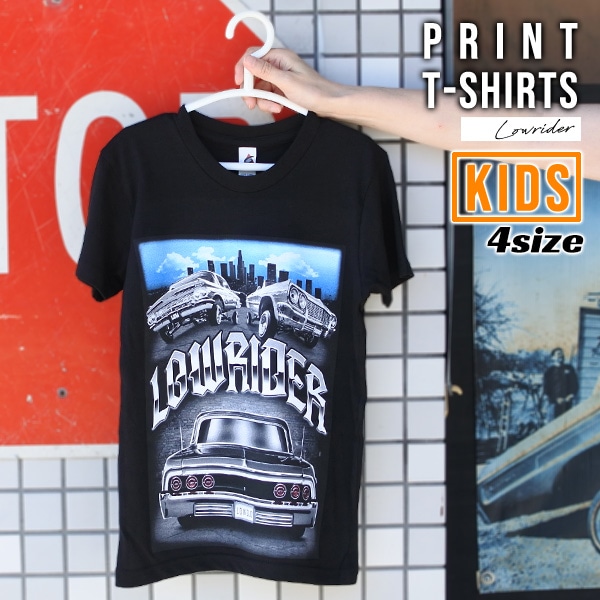 キッズ Tシャツ 半袖 ブラック lowriding original 男の子