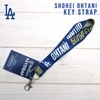 ドジャース 大谷翔平 50-50 リボン キーホルダー ブルー ゴールド ロゴ dodgers LA LOS ANGELES ロサンゼルス ストラップ キーストラップ キーリング キーチャーム キーチ