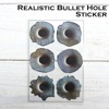 ステッカー 弾丸 弾痕 銃弾 6枚セット 車 バイク デカール シール ビニールステッカー ビニール キズ 錆び リアル ビンテージ風 フェイク キズ 大きめ おしゃれ Lowrider ローライダー