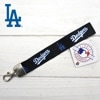 ドジャース リボンキーホルダー ブラック MLB dodgers LA LOS ANGELES 大谷翔平 ロサンゼルス ロゴ おしゃれ ストリート カラビナ キーホルダー キーリング キーリング キー