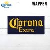 コロナ ワッペン 刺繍 ネイビー イエロー アイロン アップリケ コロナエキストラ コロナ コロナビール メキシコビール corona extra ローライダー lowrider アメ車 アップリケ 