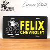 フィリックス シボレー ナンバープレート ブラック ライセンスプレート FELIX THE CAT CHEVROLET USサイズ インテリア ガレージ おしゃれ 装飾 飾り ディスプレイ キャラクタ