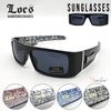 ローク サングラス メンズ Locs 50 全4色 ペイズリー 内側 総柄 ペイズリー柄 勾玉 ロークサングラス ローライダー ハーレー アメ車 ドライブ アウトドア チカーノ チカーノファッション 