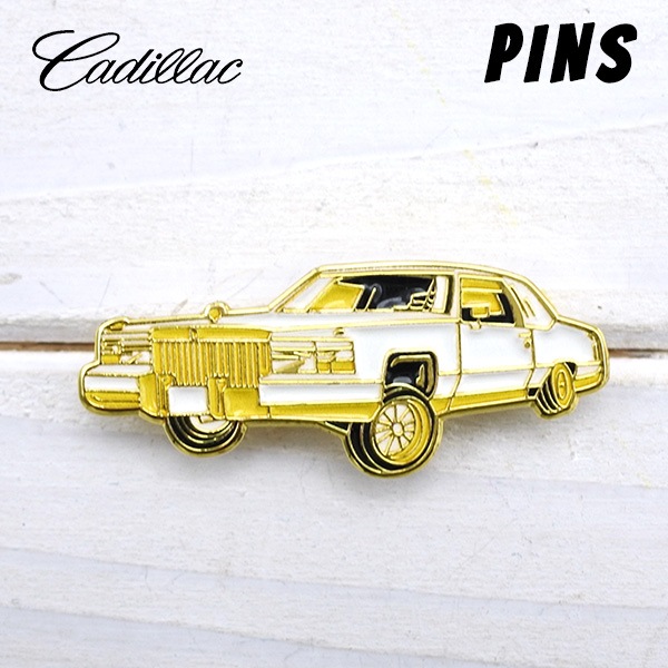 キャデラック　GM100周年ピンバッジセット♡ キャデラック CADILLAC ピンバッジ ホワイト ゴールド アメ車 おしゃれ