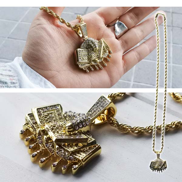 ネックレス ＄100 ゴールド ラインストーン ダラー dollar ドルマーク
