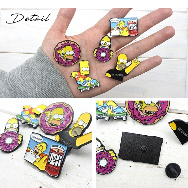 シンプソンズ ピンバッジ 全5種類 ブローチ バッジ ピンズ PINS