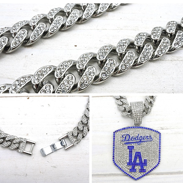 ドジャース ネックレス クローム ロサンゼルス ドジャース グッズ MLB