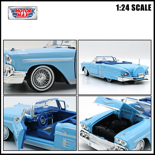 ミニカー CHEVY IMPARA 1/24 箱入り ミニカー 1958 IMPALA レッド シボレー インパラ