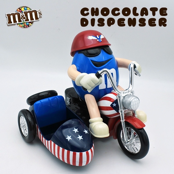 USED品 m&m's チョコレート ディスペンサー エムアンドエムズ ブルー