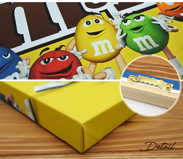 m&m's アートパネル エムアンドエムズ m&ms ロゴ イエロー
