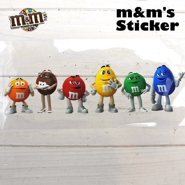 ステッカー m&m's エムアンドエムズ シール ビニールステッカー