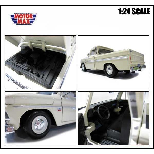 1/24 箱入り ミニカー 1966 CHEVY C10 FLEETSIDE PICKUP アイボリー