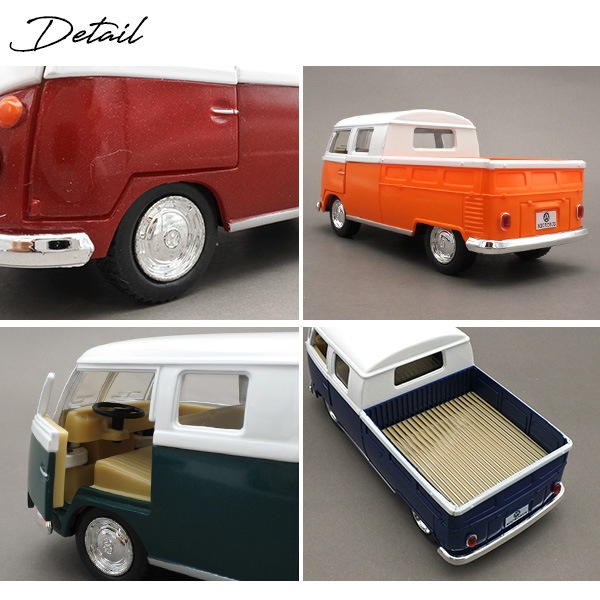 1/34 プルバック ミニカー 全4色 ワーゲンバス 1963 Volkswagen bus