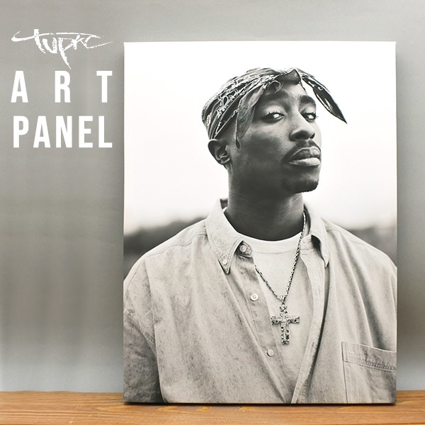 Hip-Hop 2Pac オリジナルパネル アートパネル 2PAC アートボード ウッドフレーム 立てかけ