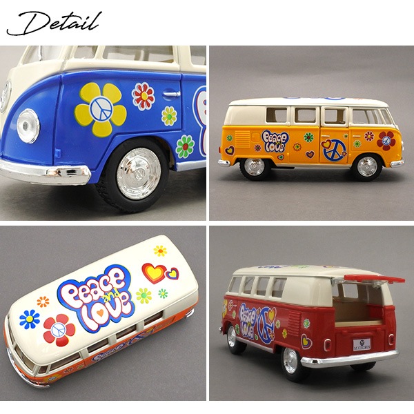 や*ろ様 ワーゲンバス　Volkswagen Type 2　ミニカーセット KinSMART ミニミニ ワーゲンバス サマーバージョン お得な4色