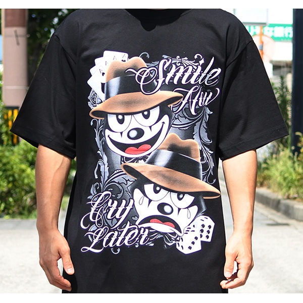 Tシャツ 半袖 メンズ ブラック SHAKA WEAR シャカ ダイス トランプ