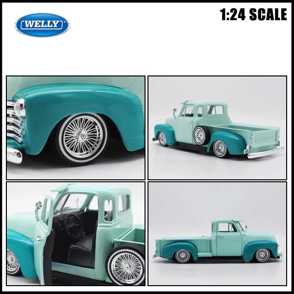 1/24 箱入り ミニカー 1953 CHEVROLET 3100 PICK UP ライトグリーン