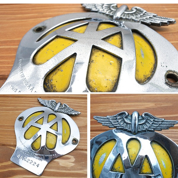 未使用　美品　AAバッジ　グリルバッジ （フィッティング金具付き）