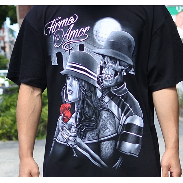 Tシャツ 半袖 メンズ Filme amor ブラック 服 トップス スカル