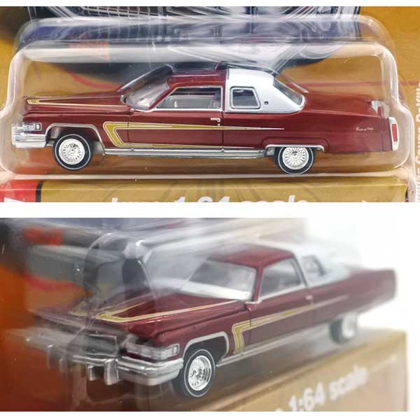 1/64 ミニカー 1976 Cadillac Coupe Deville キャンディレッド 1976年