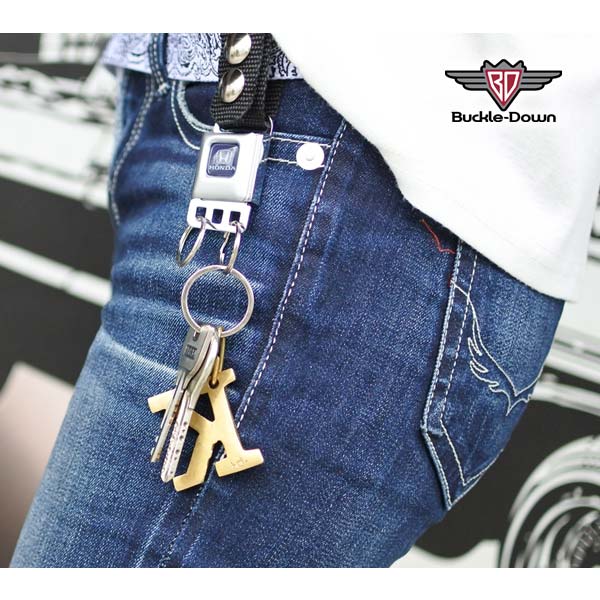 キーホルダー キーリング バックルダウン ミニ 鍵 シートベルト