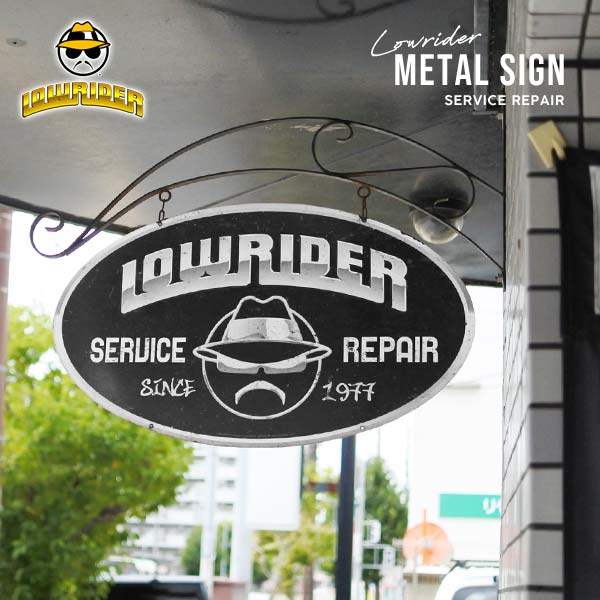 ローライダー マガジン サインブラケット オーバル レトロ 看板 サイン