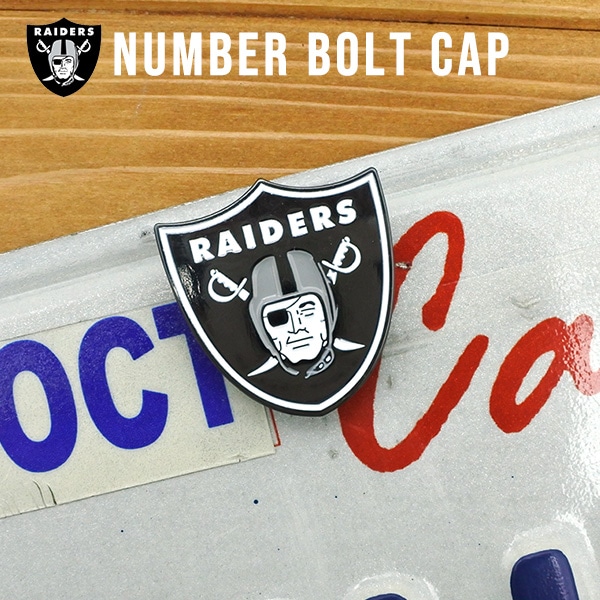 レイダース ナンバーボルトキャップ ライセンスボルト ブラック ロゴ