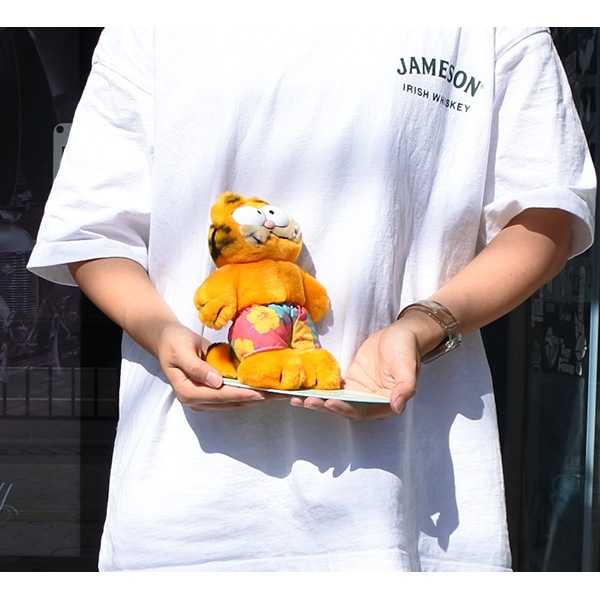ガーフィールド　サーフィン　ぬいぐるみ USED品 ガーフィールド ぬいぐるみ S ヴィンテージ品 オレンジ