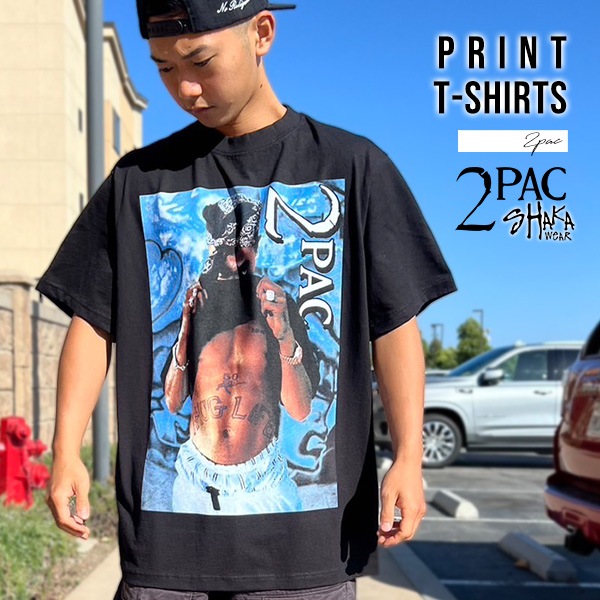 Tシャツ 半袖 メンズ 2PAC ブラック SHAKA WEAR シャカ