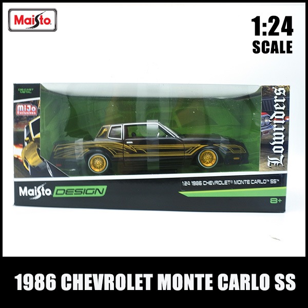 MT Mijo LOWRIDERS 1/24 '86 モンテカルロ SS BK Maisto 1:24 1986 Chevrolet Monte Carlo Lowrider - Black