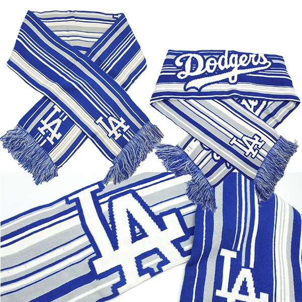 ドジャース マフラー ロゴ ブルー ホワイト MLB dodgers LA LOS
