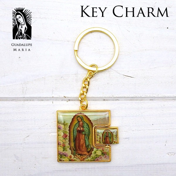 マリア様 チャーム 【2個】聖母マリア様ハートチャーム/コネクター