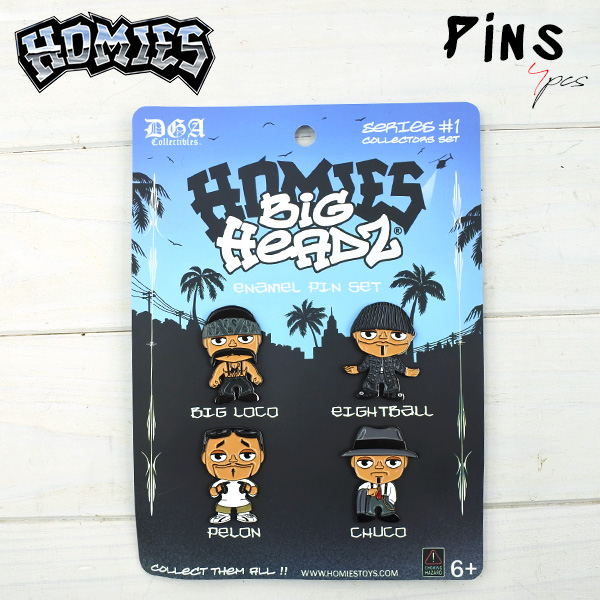 ホーミーズ ピンバッジ セット 4個 Homies ピンバッジ ピンズ