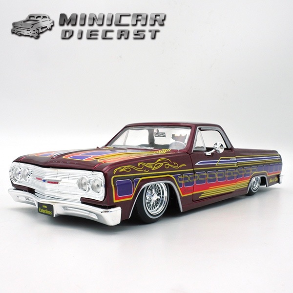 1/25 箱入り ミニカー 1965 Chevrolet El Camino キャンディーレッド