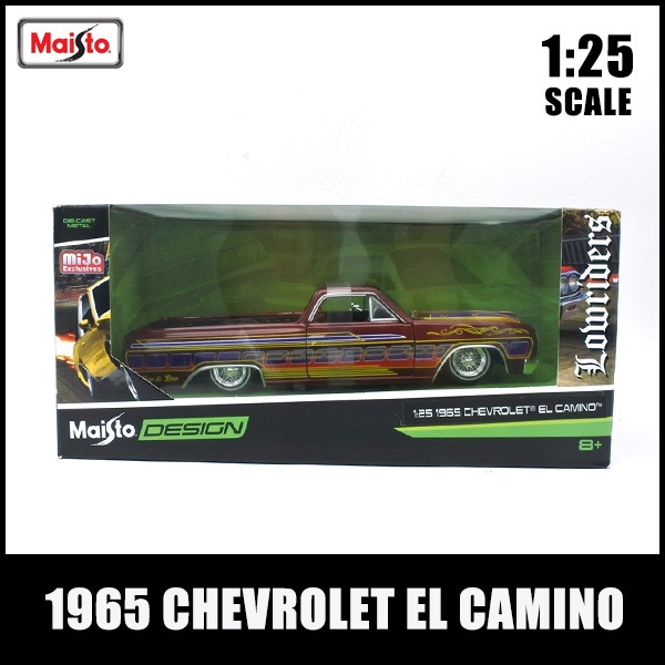1/25 箱入り ミニカー 1965 Chevrolet El Camino キャンディーレッド