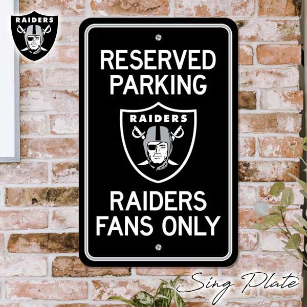 レイダース サインプレート サインボード ブラック 黒 raiders NFL
