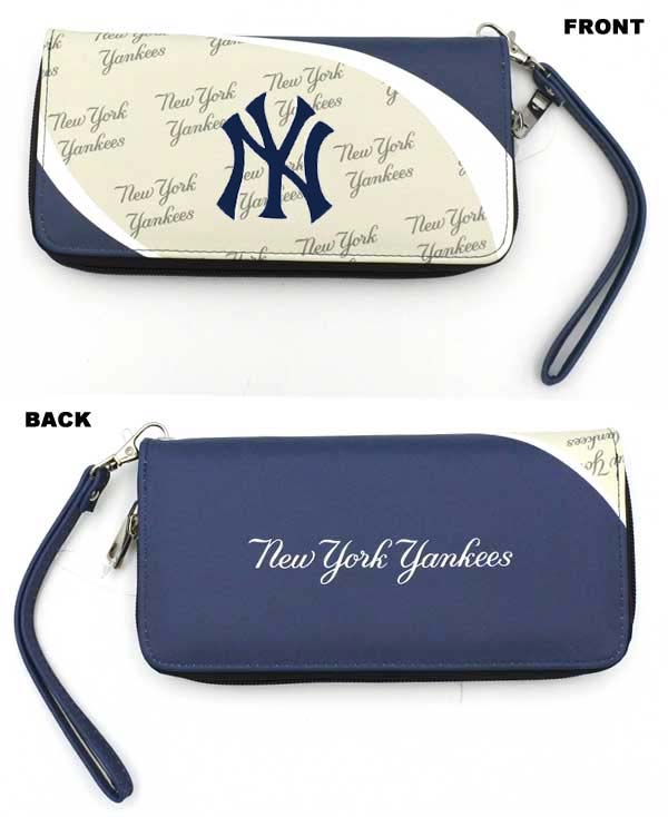ニューヨーク ヤンキース ラウンドファスナー 財布 MLB YANKEES