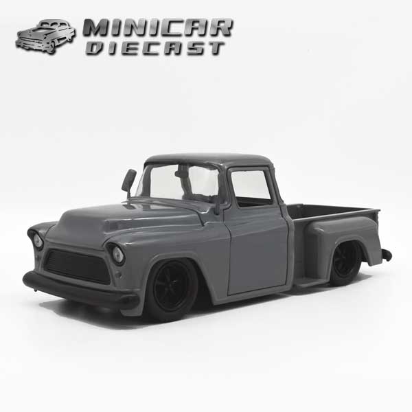 1/24 箱入り ミニカー 1955 CHEVROLET STEPSIDE グレー シボレー