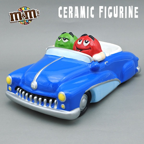 USED品 m&m's チョコレート お皿 陶器 レッド グリーン ブルー